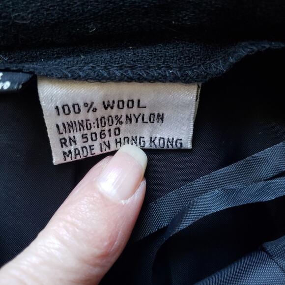 Kasper Wool Black Knee Length Pleated Lined Career Pencil Skirt Size 4 Corpcore - Picture 9 of 9